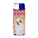 Chihuahua Hearts Love And Valentine'S Day Portrait Ultra Beverage Insulators For Slim Cans Ss4473Muk