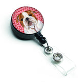 Caroline'S Treasures Bulldog English Love Retractable Badge Reel Or Id Holder With Clip, Multicolor (Ss4484Br)