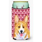 Corgi Hearts Love And Valentine'S Day Portrait Tall Boy Beverage Insulator Beverage Insulator Hugger