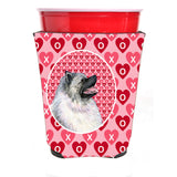 Keeshond Red Solo Cup Beverage Insulator Hugger