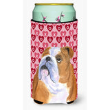 Bulldog English Hearts Love Valentine'S Day Tall Boy Beverage Insulator Beverage Insulator Hugger