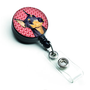 Caroline'S Treasures Doberman Love Retractable Badge Reel Or Id Holder With Clip, Multicolor (Ss4495Br)