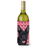 Australian Kelpie Hearts Love Valentine'S Day Wine Bottle Beverage Insulator Beverage Insulator Hugger