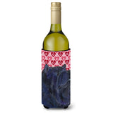 Chow Chow Hearts Love And Valentine'S Day Portrait Wine Bottle Beverage Insulator Beverage Insulator Hugger