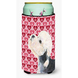 Dandie Dinmont Terrier Hearts Love Valentine'S Day Tall Boy Beverage Insulator Beverage Insulator Hugger