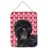 Caroline'S Treasures Affenpinscher Hearts Love And Valentine'S Day Wall Or Door Hanging Prints, 16 X 12, Multicolor