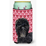 Affenpinscher Hearts Love And Valentine'S Day Portrait Tall Boy Beverage Insulator Beverage Insulator Hugger