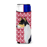 Basenji Hearts Love And Valentine'S Day Portrait Ultra Beverage Insulators For Slim Cans Ss4514Muk