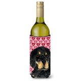 Gordon Setter Hearts Love Valentine'S Day Portrait Wine Bottle Beverage Insulator Beverage Insulator Hugger