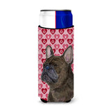French Bulldog Hearts Love And Valentine'S Day Portrait Ultra Beverage Insulators For Slim Cans Ss4519Muk