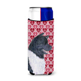 Akita Hearts Love And Valentine'S Day Portrait Ultra Beverage Insulators For Slim Cans Ss4521Muk