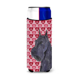 Schnauzer Hearts Love And Valentine'S Day Portrait Ultra Beverage Insulators For Slim Cans Ss4523Muk
