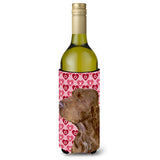 Field Spaniel Hearts Love And Valentine'S Day Wine Bottle Beverage Insulator Beverage Insulator Hugger