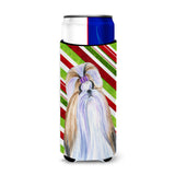 Shih Tzu Candy Cane Holiday Christmas Ultra Beverage Insulators For Slim Cans Ss4534Muk