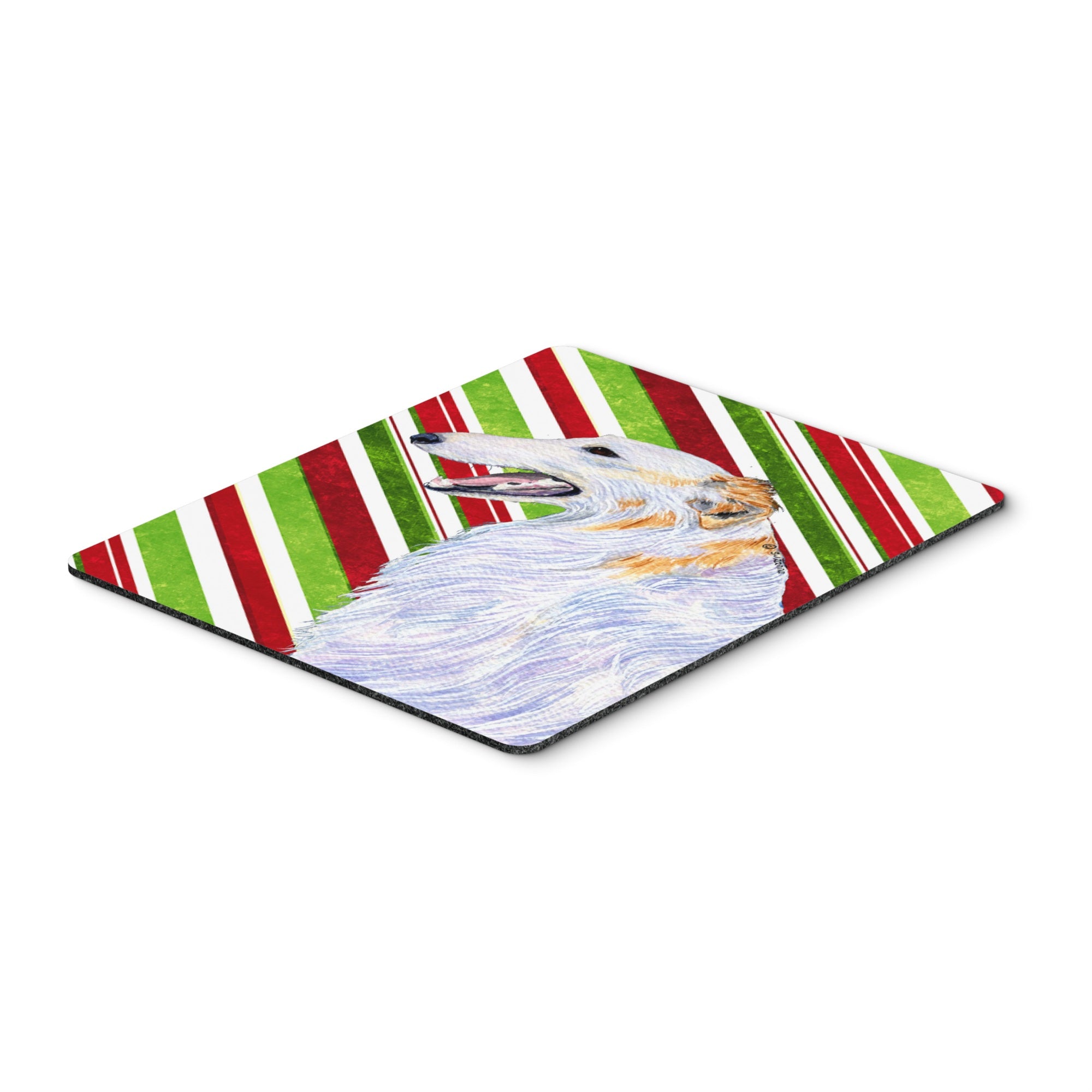 Caroline'S Treasures Mouse/Hot Pad/Trivet, Borzoi Candy Cane Holiday Christmas (Ss4544Mp)