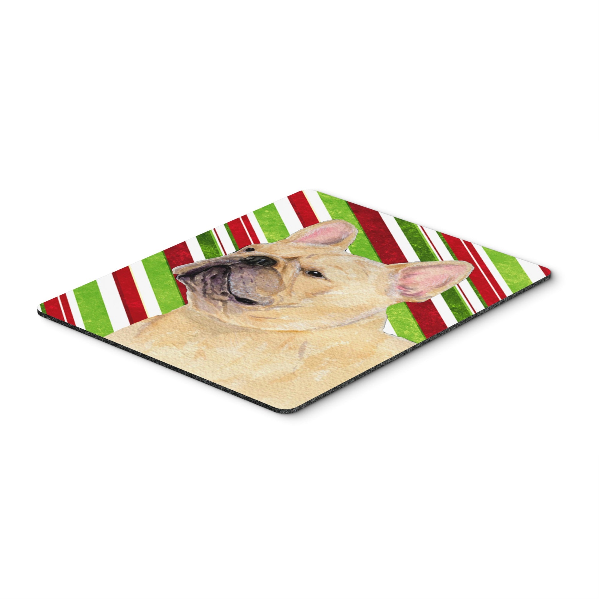 Caroline'S Treasures Mouse/Hot Pad/Trivet, French Bulldog Candy Cane Holiday Christmas (Ss4554Mp)