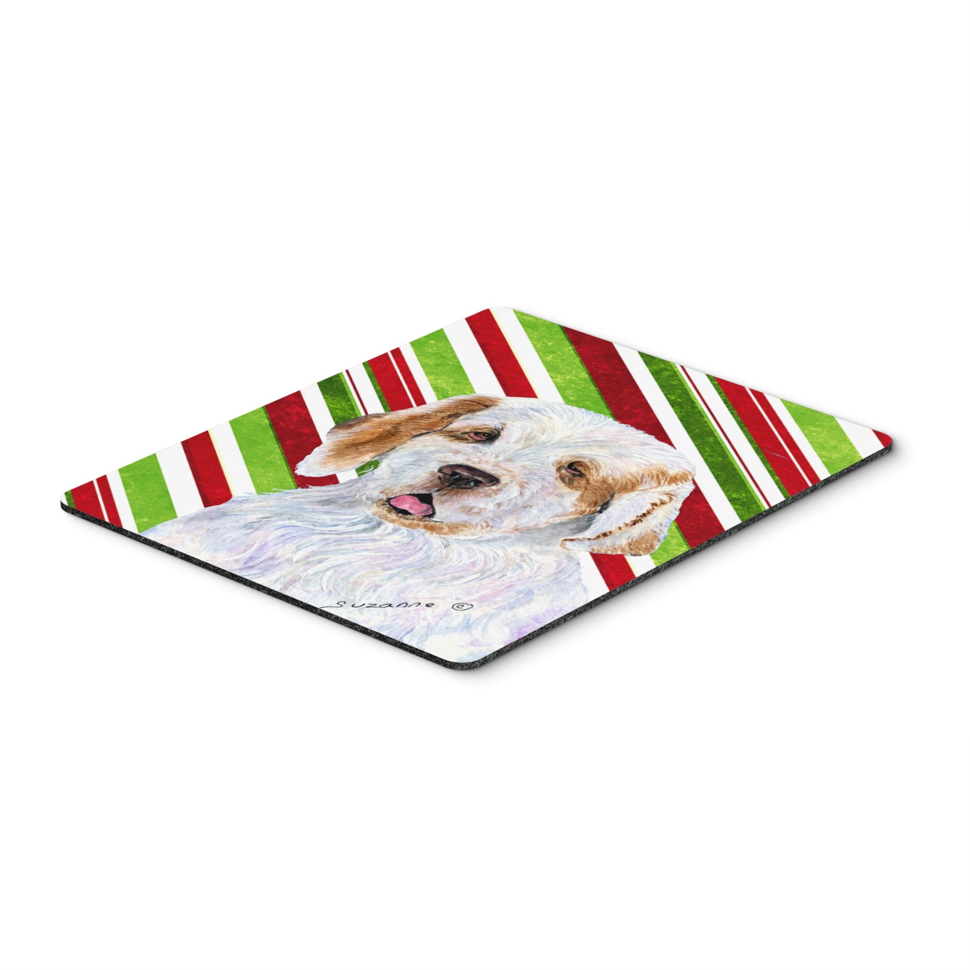Caroline'S Treasures Mouse/Hot Pad/Trivet, Clumber Spaniel Candy Cane Holiday Christmas (Ss4569Mp)