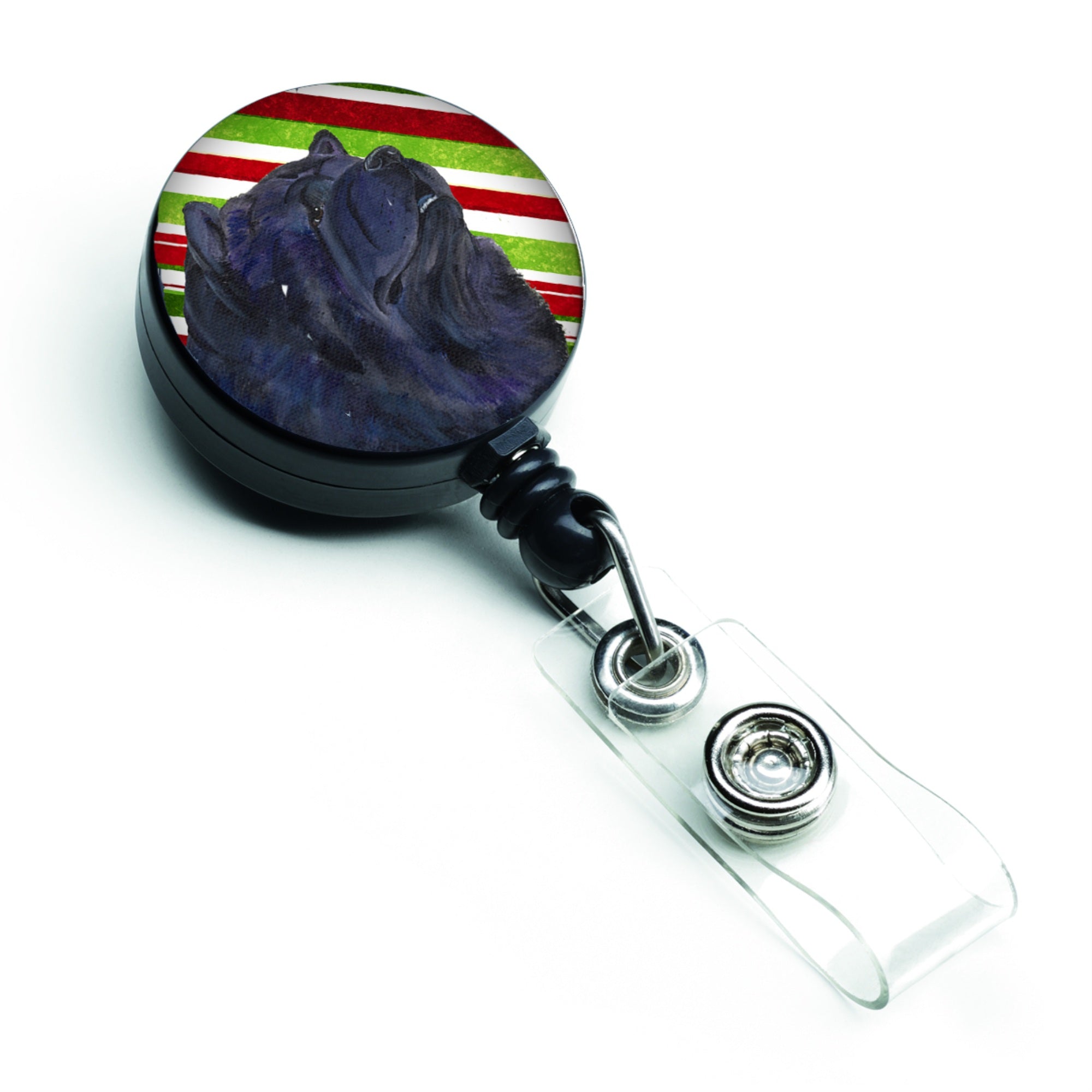 Caroline'S Treasures Chow Chow Candy Cane Holiday Christmas Retractable Badge Reel, Multicolor (Ss4570Br)