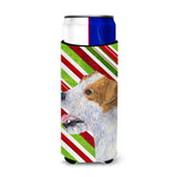 Jack Russell Terrier Candy Cane Holiday Christmas Ultra Beverage Insulators For Slim Cans Ss4573Muk
