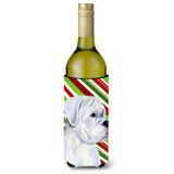Boxer Candy Cane Holiday Christmas Wine Bottle Beverage Insulator Beverage Insulator Hugger Ss4578Literk