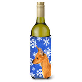 Min Pin Winter Snowflakes Holiday Wine Bottle Beverage Insulator Beverage Insulator Hugger Ss4604Literk