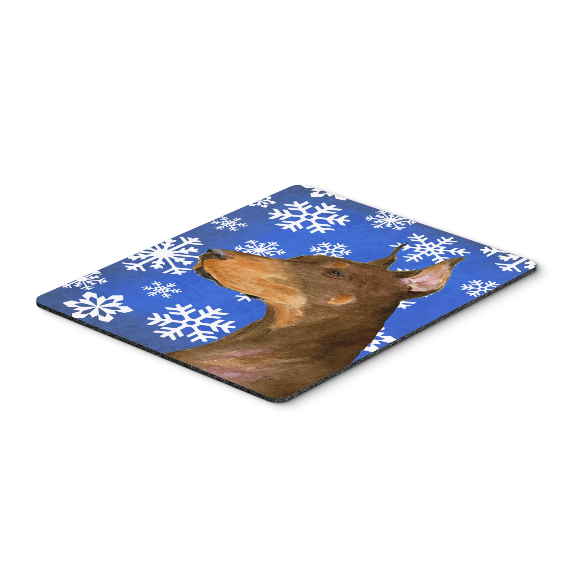 Caroline'S Treasures Mouse/Hot Pad/Trivet, Doberman Winter Snowflakes Holiday (Ss4606Mp)