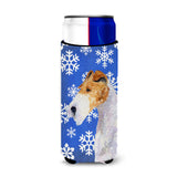 Fox Terrier Winter Snowflakes Holiday Ultra Beverage Insulators For Slim Cans Ss4616Muk