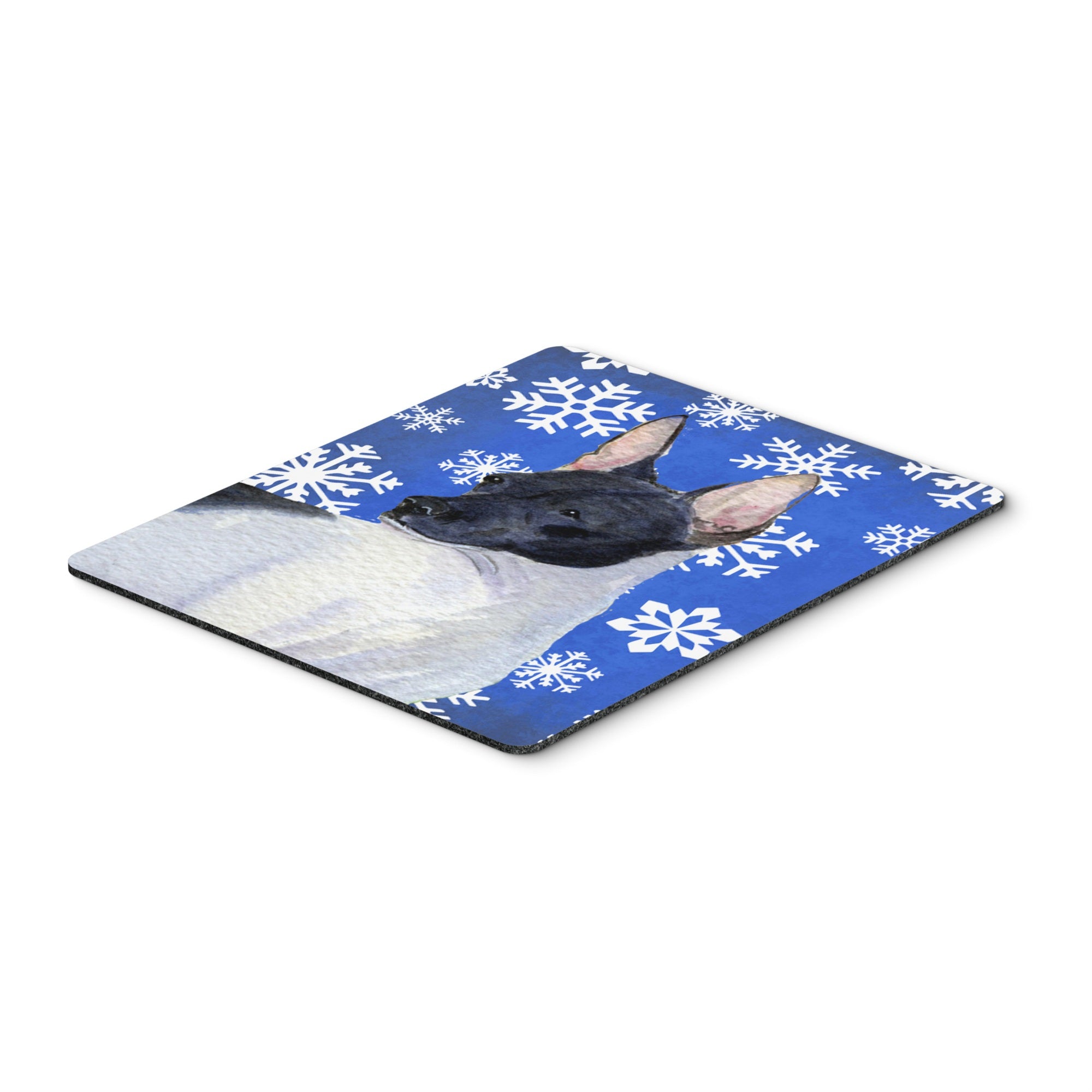 Caroline'S Treasures Rat Terrier Winter Snowflakes Holiday Mouse Pad/Hot Pad/Trivet (Ss4618Mp)