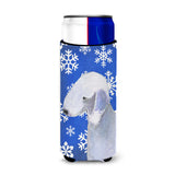 Bedlington Terrier Winter Snowflakes Holiday Ultra Beverage Insulators For Slim Cans Ss4621Muk