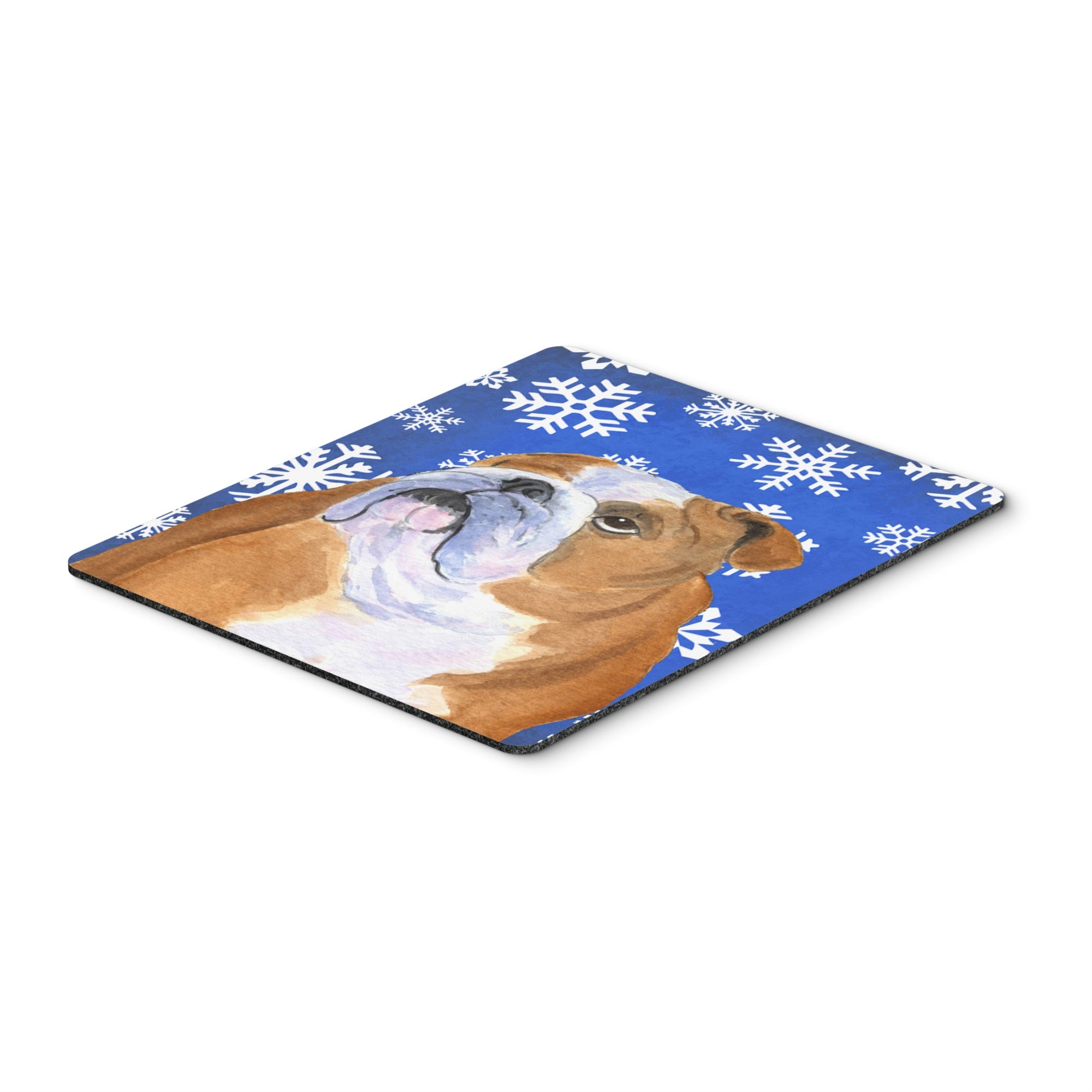 Caroline'S Treasures Bulldog English Winter Snowflakes Holiday Mouse Pad/Hot Pad/Trivet (Ss4629Mp)