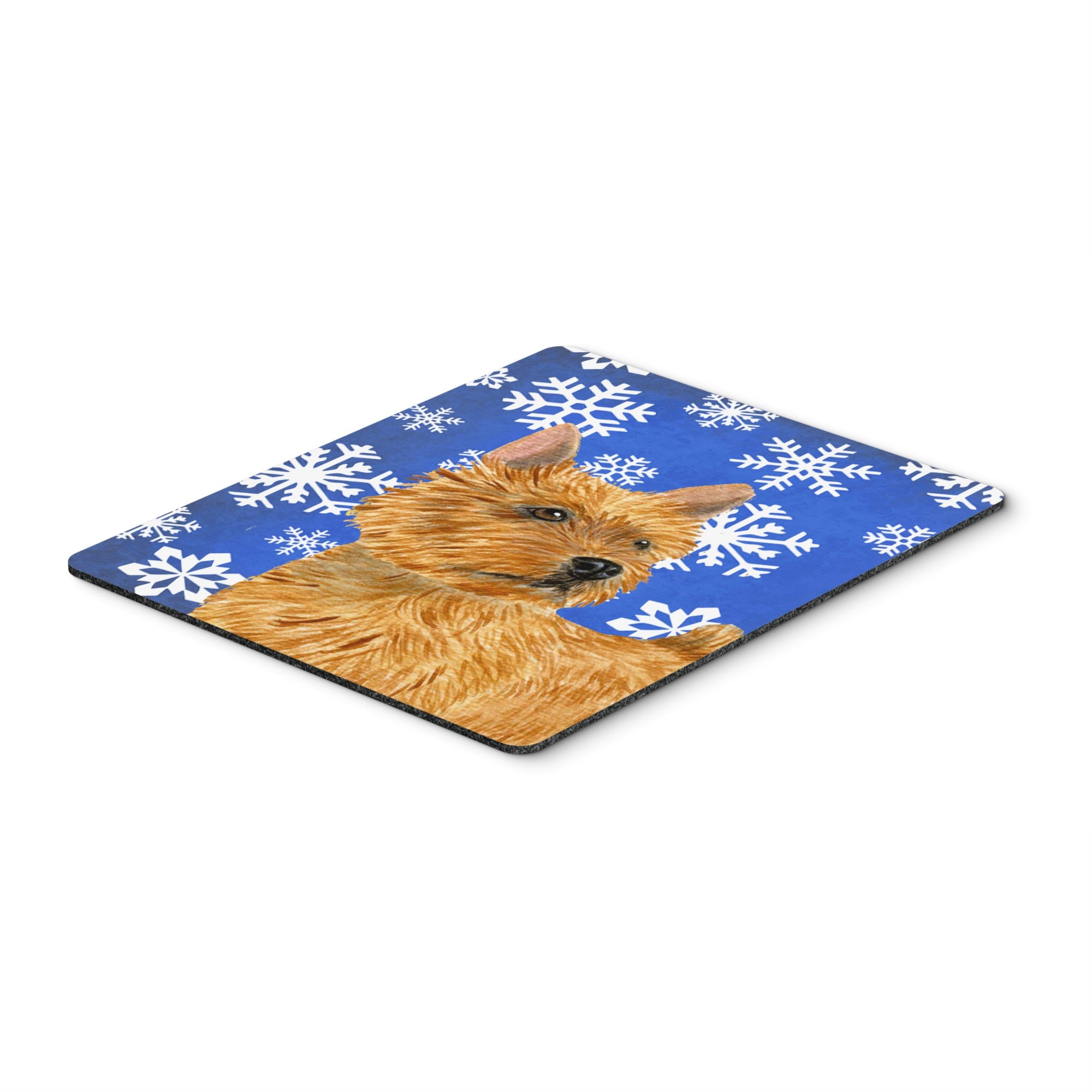 Caroline'S Treasures Norwich Terrier Winter Snowflakes Holiday Mouse Pad/Hot Pad/Trivet (Ss4637Mp)