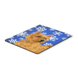 Caroline'S Treasures Norwich Terrier Winter Snowflakes Holiday Mouse Pad/Hot Pad/Trivet (Ss4637Mp)