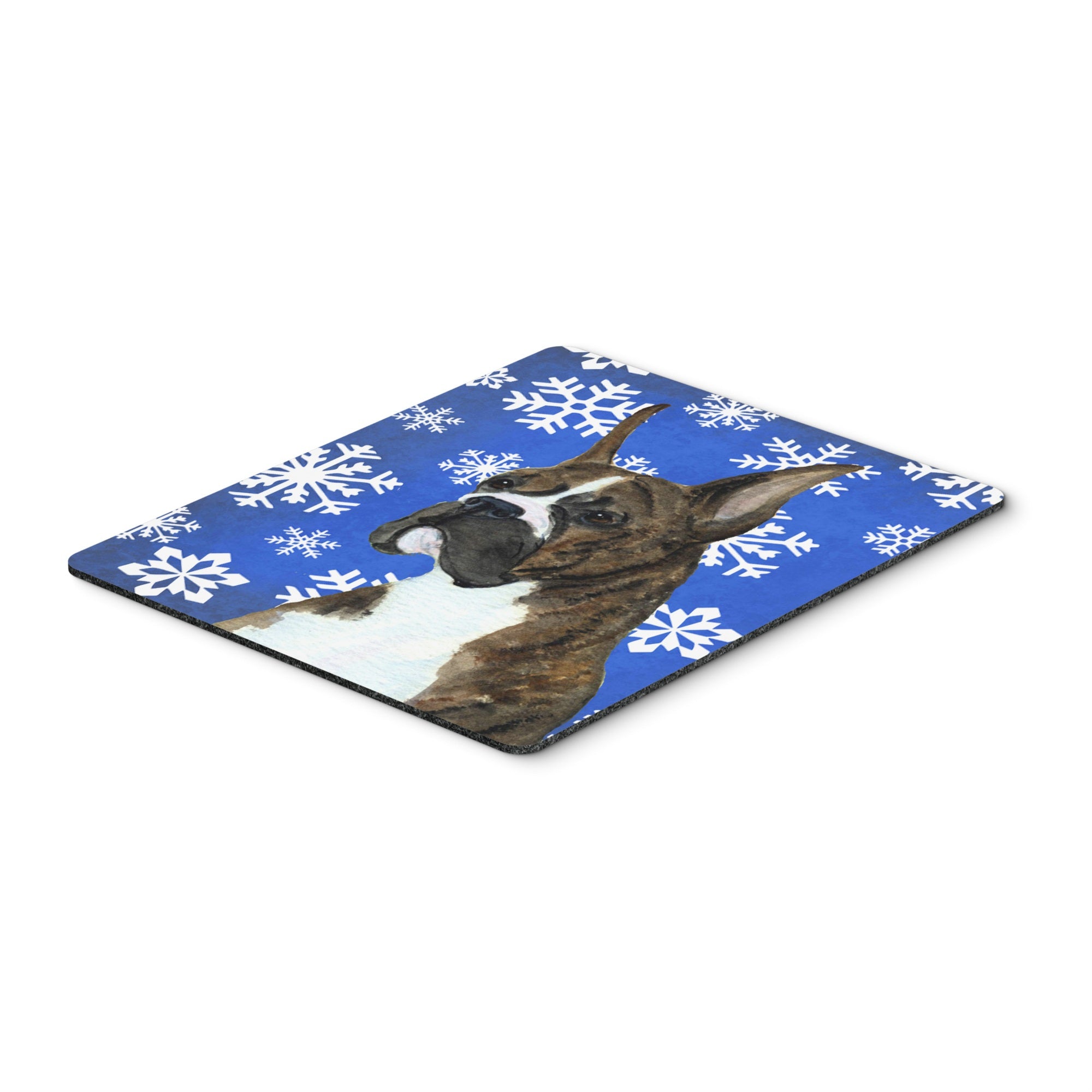 Caroline'S Treasures Boxer Winter Snowflakes Holiday Mouse Pad/Hot Pad/Trivet (Ss4646Mp)