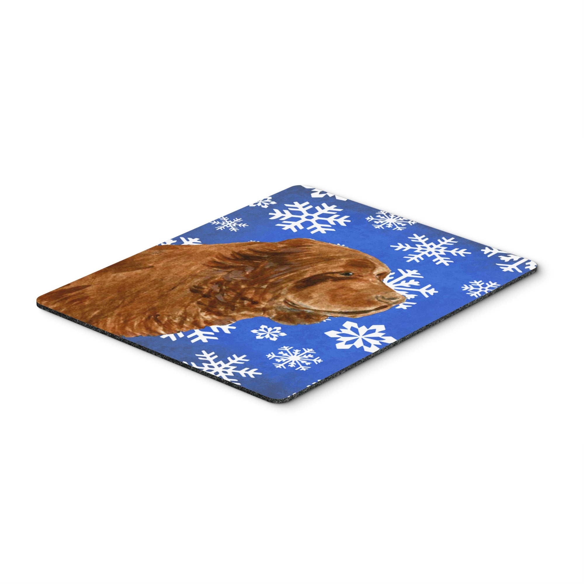 Caroline'S Treasures Sussex Spaniel Winter Snowflakes Holiday Mouse Pad/Hot Pad/Trivet (Ss4648Mp)