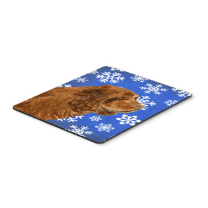 Caroline'S Treasures Sussex Spaniel Winter Snowflakes Holiday Mouse Pad/Hot Pad/Trivet (Ss4648Mp)