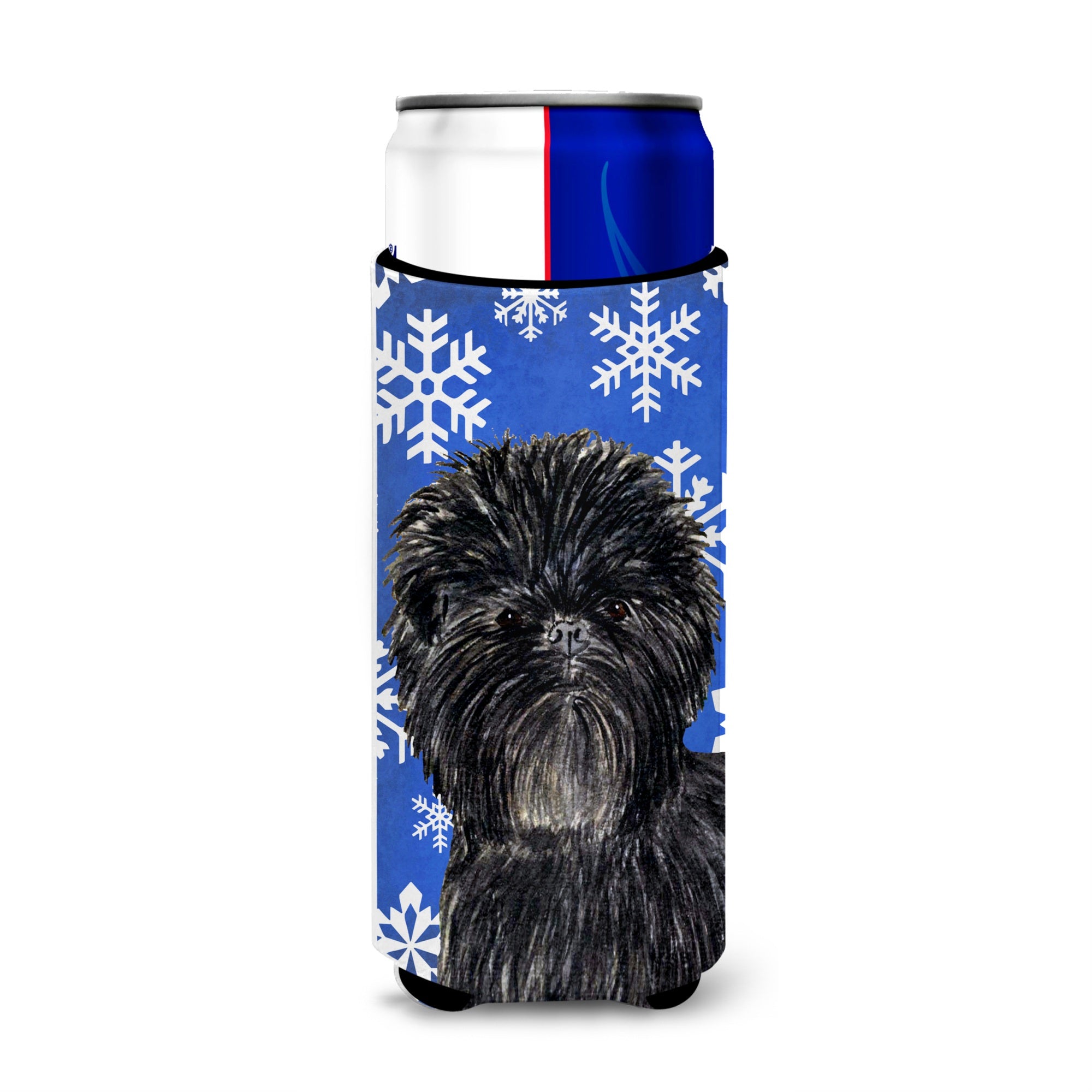 Affenpinscher Winter Snowflakes Holiday Ultra Beverage Insulators For Slim Cans Ss4649Muk