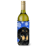 Gordon Setter Winter Snowflakes Holiday Wine Bottle Beverage Insulator Beverage Insulator Hugger