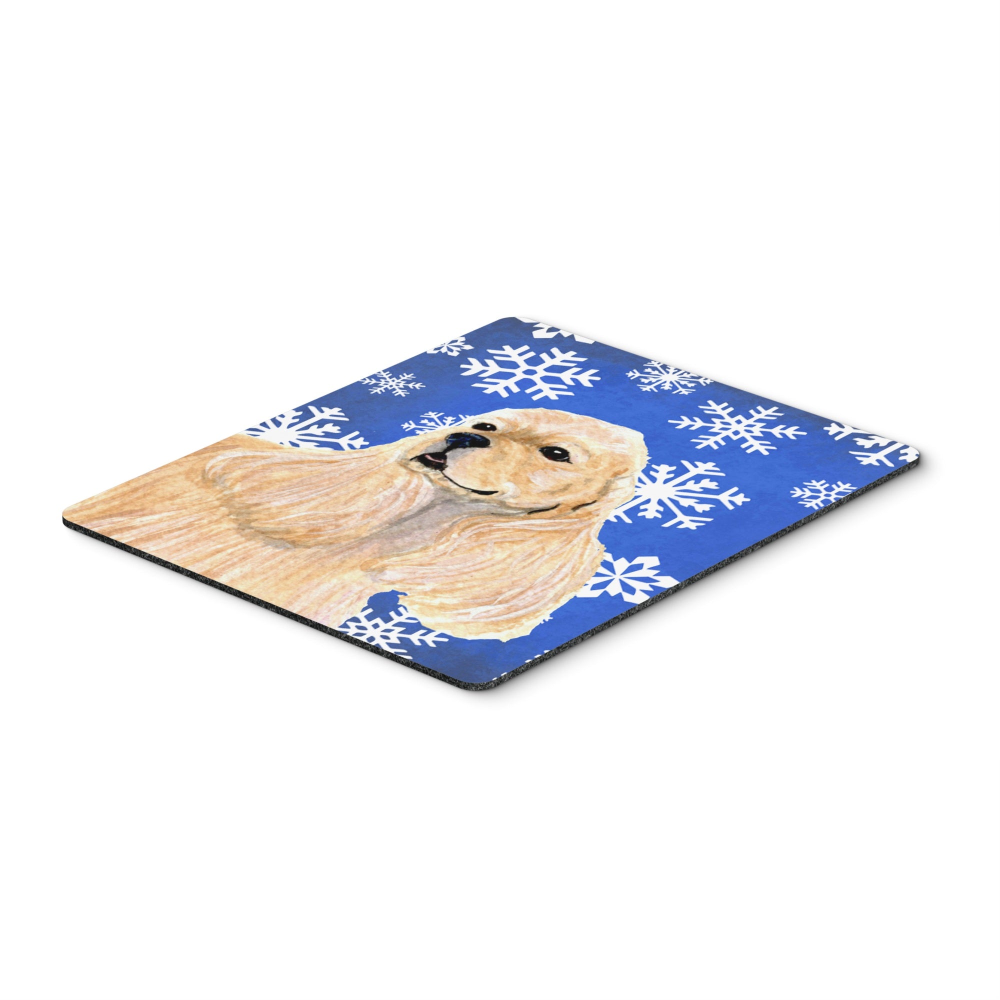 Caroline'S Treasures Cocker Spaniel Winter Snowflakes Holiday Mouse Pad/Hot Pad/Trivet (Ss4660Mp)