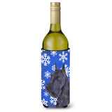 Schnauzer Winter Snowflakes Holiday Wine Bottle Beverage Insulator Beverage Insulator Hugger Ss4661Literk