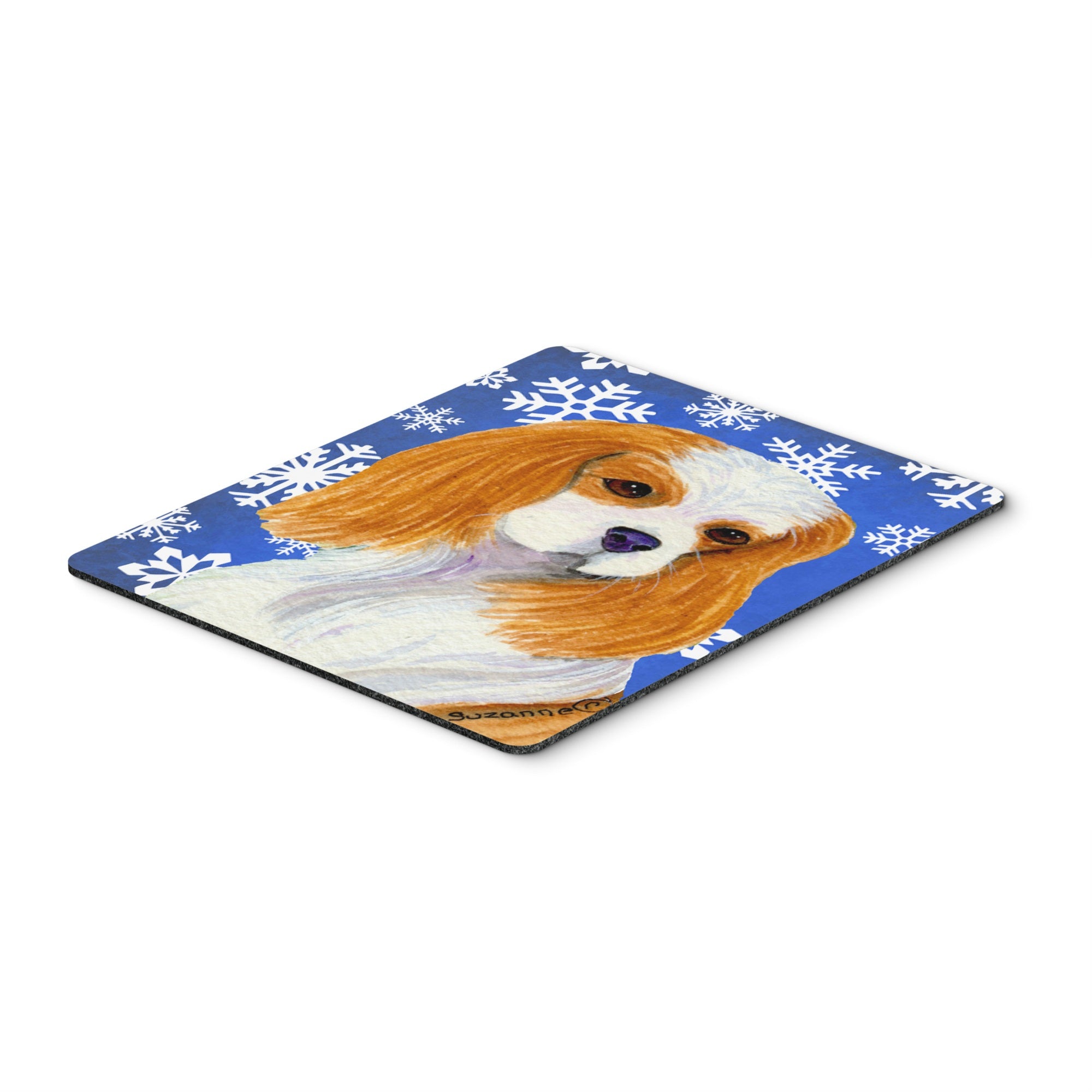 Caroline'S Treasures Cavalier Spaniel Winter Snowflakes Holiday Mouse Pad/Hot Pad/Trivet (Ss4665Mp)