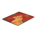 Caroline'S Treasures Min Pin Red And Green Snowflakes Holiday Christmas Mouse Pad, Hot Pad/Trivet (Ss4673Mp)