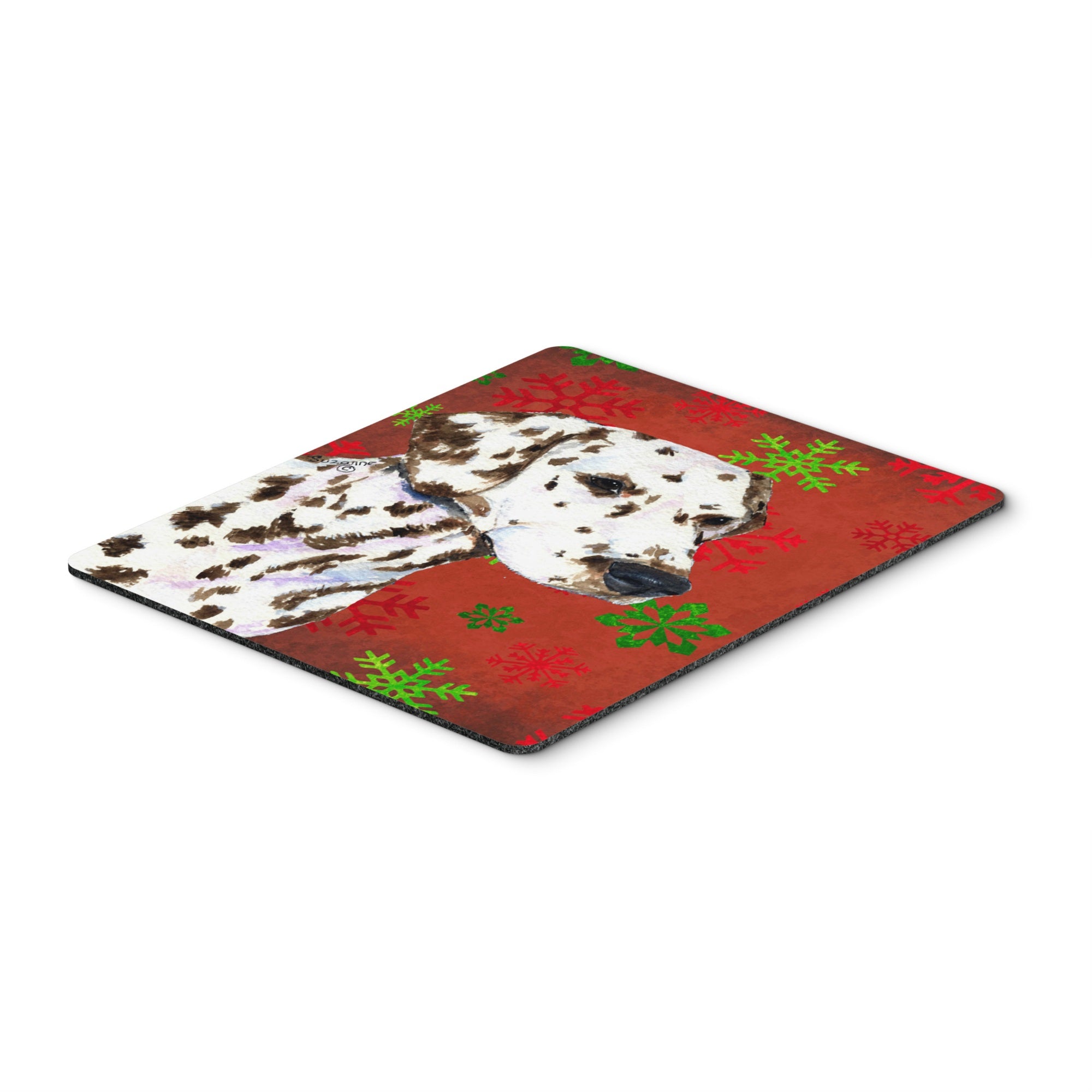 Caroline'S Treasures Dalmatian Red & Green Snowflakes Christmas Mouse Pad/Hot Pad/Trivet (Ss4676Mp)