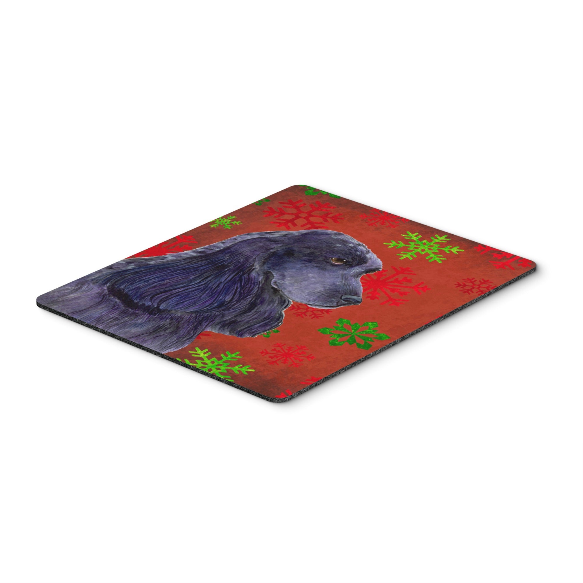 Caroline'S Treasures Cocker Spaniel Red & Green Snowflakes Christmas Mouse Pad/Hot Pad/Trivet (Ss4678Mp)