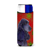 Cocker Spaniel Red Green Snowflakes Christmas Ultra Beverage Insulators For Slim Cans Ss4678Muk