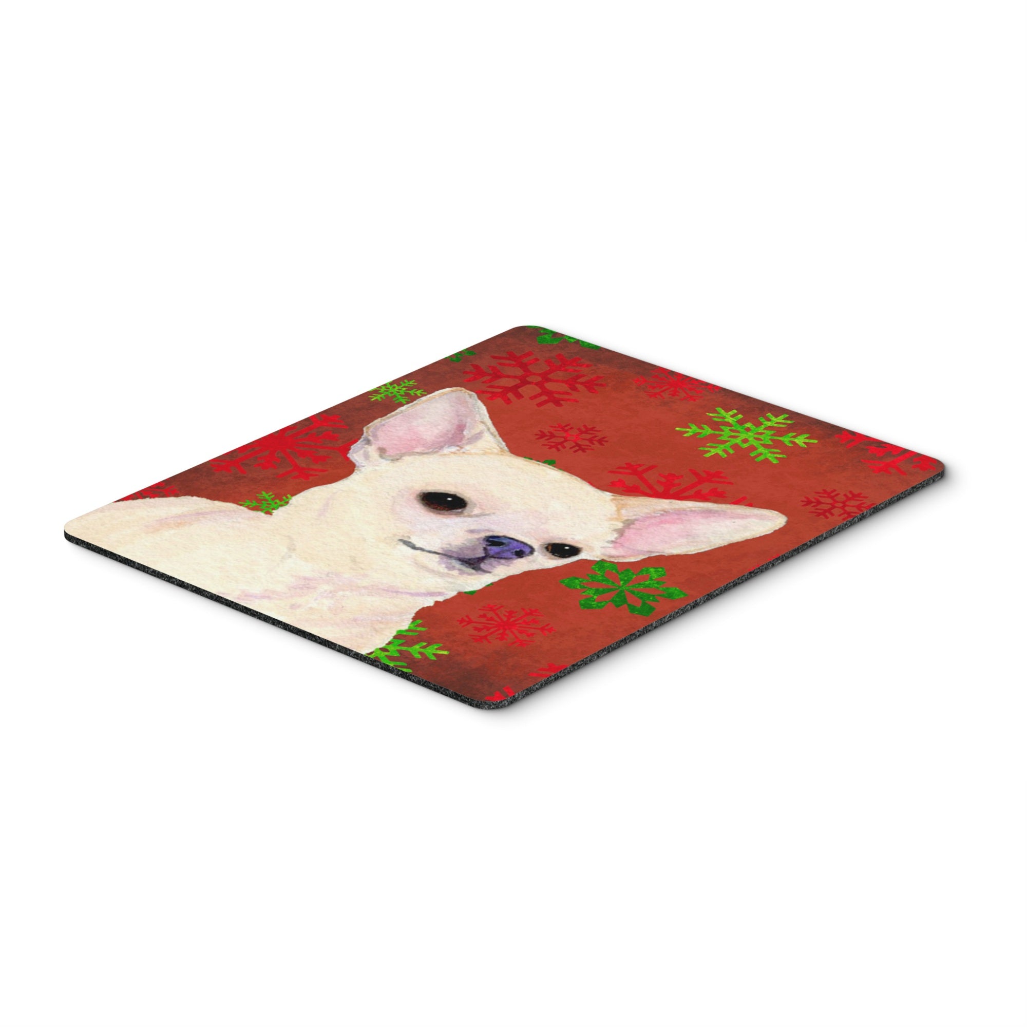 Caroline'S Treasures Chihuahua Red & Green Snowflakes Christmas Mouse Pad/Hot Pad/Trivet (Ss4679Mp)