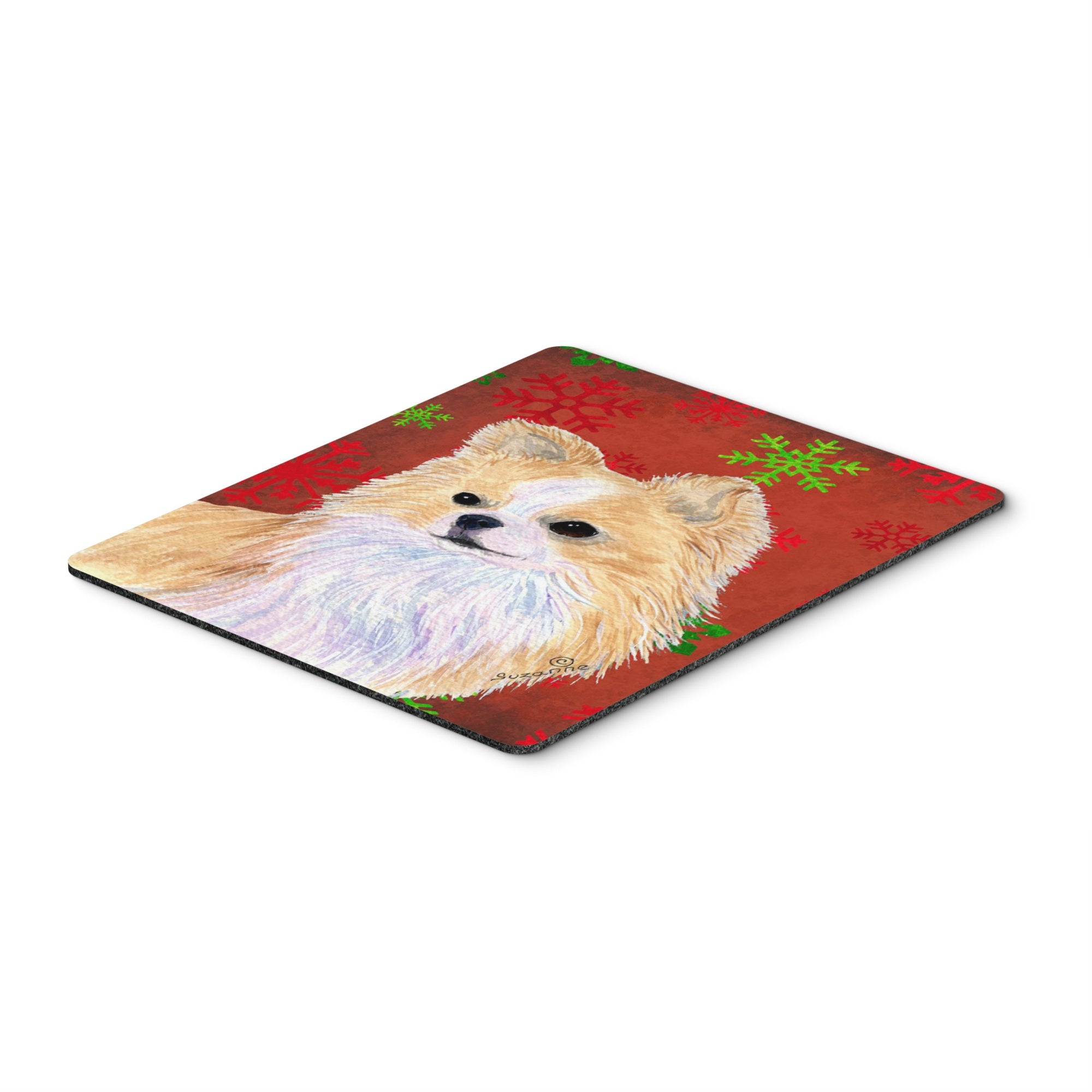 Caroline'S Treasures Chihuahua Red & Green Snowflakes Christmas Mouse Pad/Hot Pad/Trivet (Ss4680Mp)