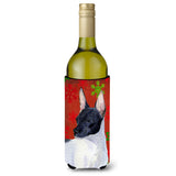 Rat Terrier Snowflakes Holiday Christmas Wine Bottle Beverage Insulator Beverage Insulator Hugger