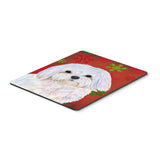 Caroline'S Treasures Maltese Red And Green Snowflakes Holiday Christmas Mouse Pad, Hot Pad/Trivet (Ss4689Mp)