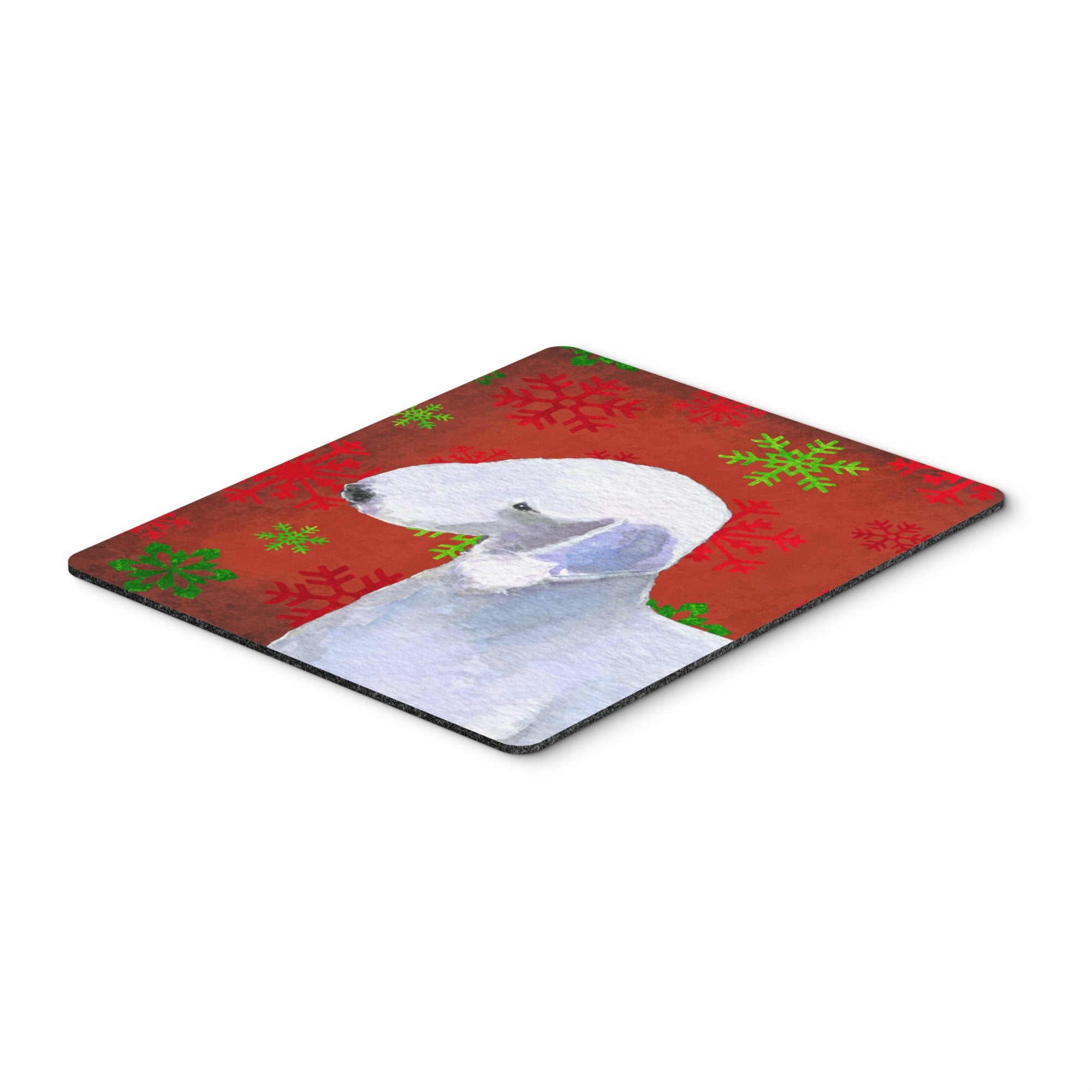 Caroline'S Treasures Bedlington Terrier Red Green Snowflakes Christmas Mouse Pad/Hot Pad/Trivet (Ss4690Mp)