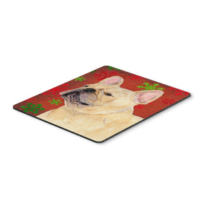 Caroline'S Treasures French Bulldog Red & Green Snowflakes Christmas Mouse Pad/Hot Pad/Trivet (Ss4692Mp)